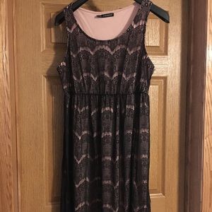 Maurice’s black knit dress with nude accent